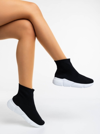 Női sportcipő, Aubriana fekete női sport cipő textil anyagból - Kalapod.hu