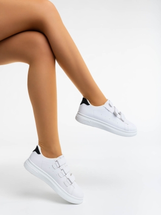 Női sportcipő, Deziree fehér női sport cipő ökológiai bőrből - Kalapod.hu