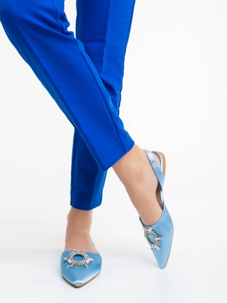 Big Summer Clearance - Kedvezmények Jenita kék női cipő textil anyagból Promóció