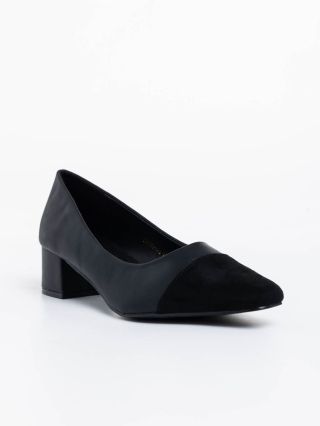 Big size, Cettina fekete női magassarkú cipő ökológiai bőrből - Kalapod.hu