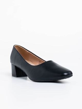 Big size, Neroli fekete női magassarkú cipő ökológiai bőrből - Kalapod.hu