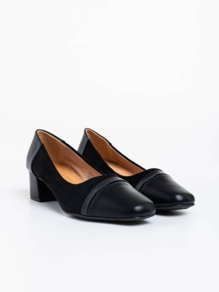 Big size, Cherilyn fekete női magassarkú cipő ökológiai bőrből - Kalapod.hu