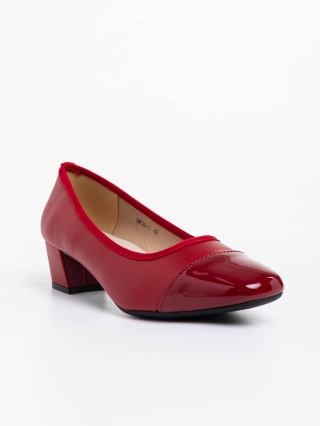 Big size, Reine piros női magassarkú sport cipő ökológiai bőrből - Kalapod.hu