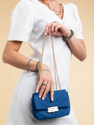 Bansari világos kék női táska textil anyagból - Kalapod.hu