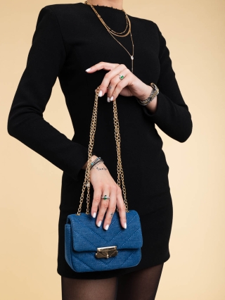 Hot Summer Sale - Kedvezmények Bansari sötétkék női táska textil anyagból Promóció