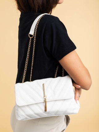 Női táskák, Aleeza fehér női táska ökológiai bőrből - Kalapod.hu
