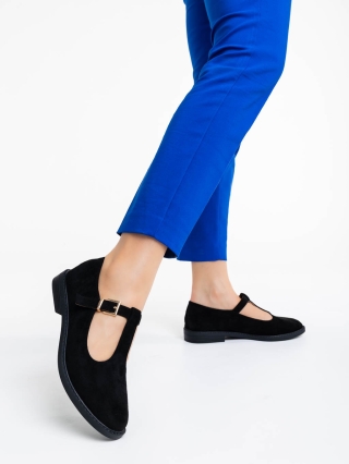Alkami cipő, Rickena fekete női alkalmi cipő textil anyagból - Kalapod.hu