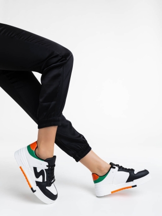 Ralanda fekete női sport cipő ökológiai bőrből - Kalapod.hu