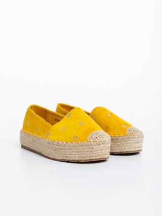 Női espadrilles, Oana sárga női espadrille textil anyagból - Kalapod.hu