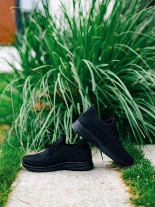 Hot Summer Sale - Kedvezmények Tomos férfi fekete textil sportcipő Promóció