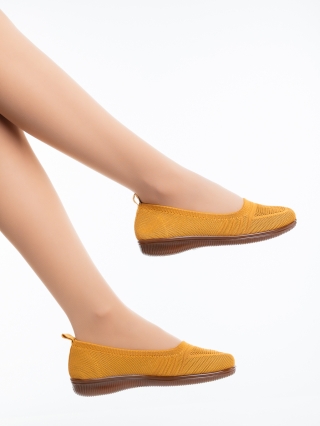Női balerina, Zendara sárga női balerina textil anyagból - Kalapod.hu