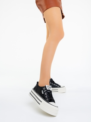 Női sportcipő platformmal Vashara Fekete - Kalapod.hu