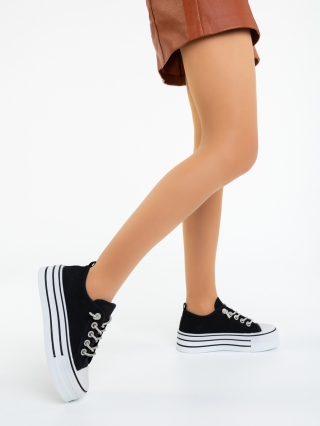 Női sportcipő platformmal Matara Fekete - Kalapod.hu