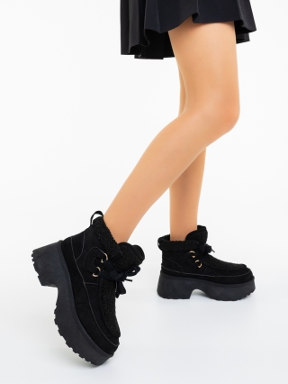 Női platform bakancs Binita Fekete - Kalapod.hu