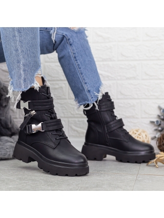 Női bakancs, Női platform bakancs Mihani Fekete - Kalapod.hu