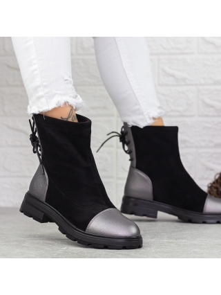 Női bakancs, Női bakancs Mihara Fekete-Guncolor - Kalapod.hu