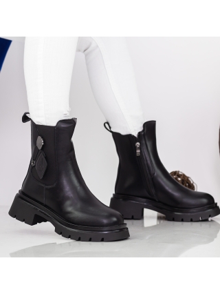 Női bakancs, Női platform bakancs Hamiya Fekete - Kalapod.hu