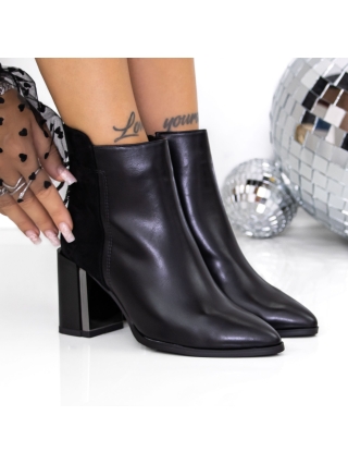 Női bokacsizma, Vastag sarkú bokacsizma Onaha  Fekete - Kalapod.hu