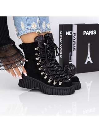 Női platform bakancs Brixley Fekete - Kalapod.hu