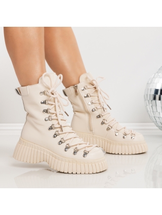 Női bakancs, Női platform bakancs Brixley Bézs - Kalapod.hu