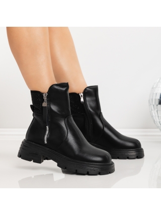 Női bakancs, Puha női csizma Breanna Fekete - Kalapod.hu