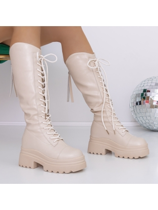 Női csizma, Női platform csizma Asada Bézs - Kalapod.hu