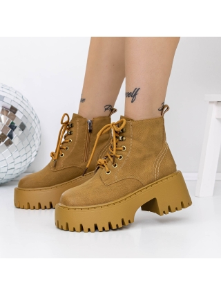 NŐI LÁBBELIK, Tavaszi-őszi női csizma Adana Sárga - Kalapod.hu