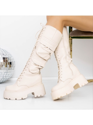 Női platform csizma Odetta Bézs - Kalapod.hu