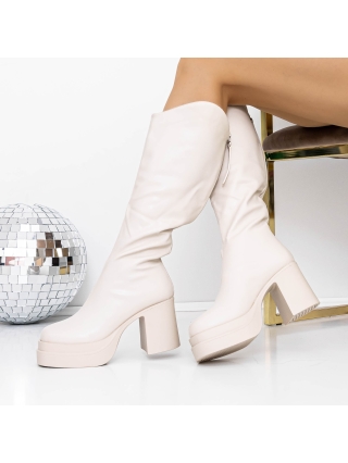 Női csizma, Női csizma sarkú Izada Bézs - Kalapod.hu