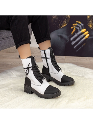 Női bakancs, Női Bakancs Enada Fekete-Fehér - Kalapod.hu