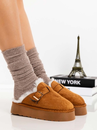 Női papucs, Női bakancs Emerya Világosbarna - Kalapod.hu