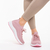 Samye rózsaszín női sportcipő, textil anyagból készült, 4 - Kalapod.hu