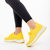 Samye sárga női sportcipő, textil anyagból készült, 4 - Kalapod.hu