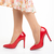 Lachell piros női cipő, lakkozott műbőrből készült, 4 - Kalapod.hu