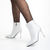 Pearlee fehér női bokacsizma, textil anyagból készült, 4 - Kalapod.hu