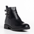 Alandra fekete női bokacsizma, műbőrből készült - Kalapod.hu