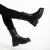 Lovena fekete női csizma, műbőrből készült, 6 - Kalapod.hu