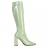 Dafne zöld női csizma, lakkozott műbőrből készült, 2 - Kalapod.hu