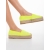 Holland sárga női espadrile textil anyagból készült, 5 - Kalapod.hu