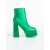 Zosime zöld, női bokacsizma textil anyagból, 5 - Kalapod.hu