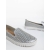 Ligia ezüstszínű női espadrille textil anyagból, 6 - Kalapod.hu