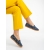 Ligia tengerészkék női espadrille textil anyagból, 4 - Kalapod.hu