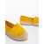 Oana sárga női espadrille textil anyagból, 4 - Kalapod.hu