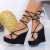 Mylene fekete női szandál textil anyagból, 3 - Kalapod.hu