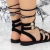 Dilara fekete női szandál textil anyagból, 5 - Kalapod.hu