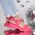 Sandrina piros női szandál platformmal textil anyagból, 4 - Kalapod.hu