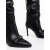 Merida fekete női magassarkú csizma ökológiai bőrből, 9 - Kalapod.hu
