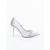 Mistela szürke női magassarkú cipő textil anyagból, 5 - Kalapod.hu