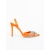 Danara narancssárga női magassarkú cipő textil anyagból, 5 - Kalapod.hu