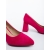 Saida rózsaszin női magassarkú cipő textil anyagból, 8 - Kalapod.hu
